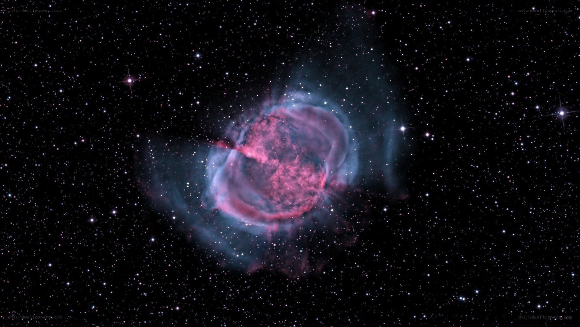 Crescent Nebula in space