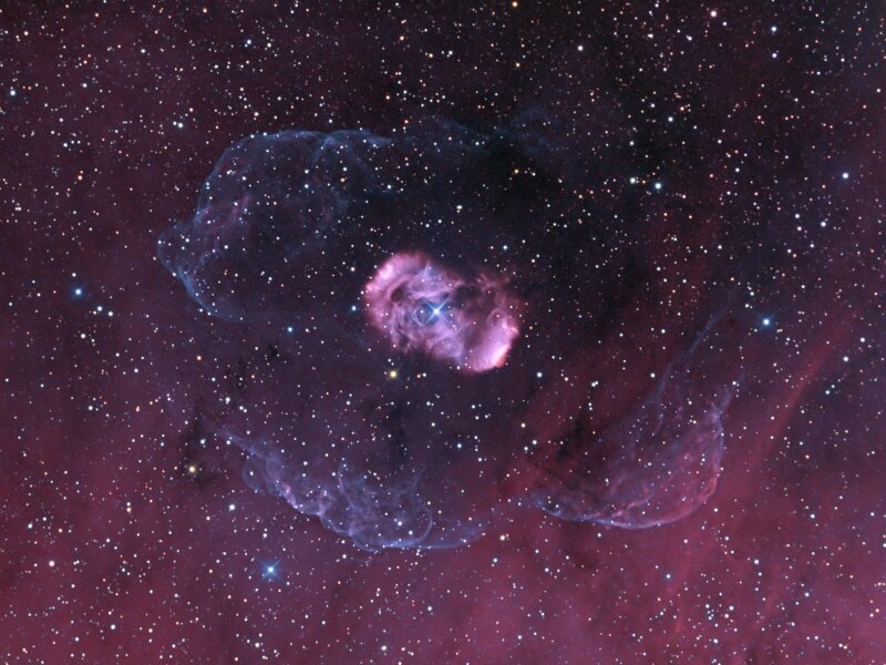 Crescent Nebula in space