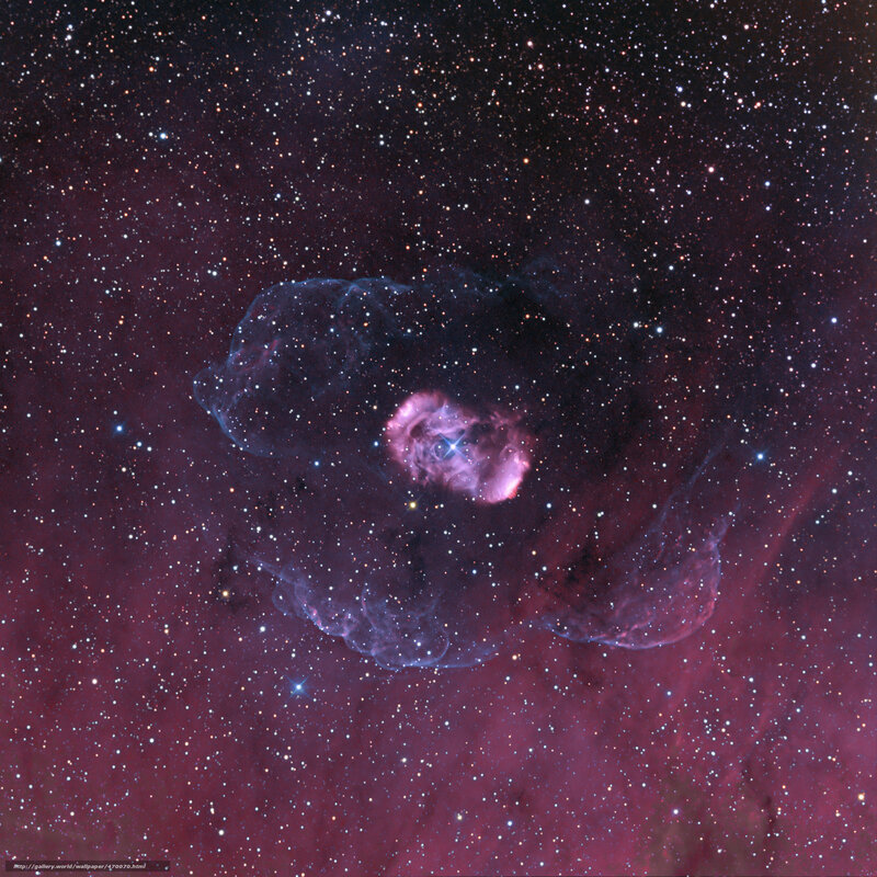 Crescent Nebula in space