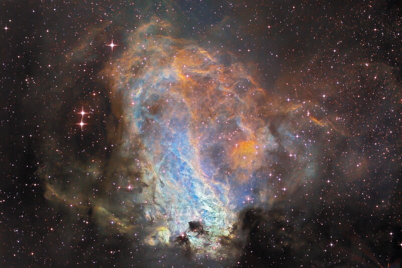 Crescent Nebula in space