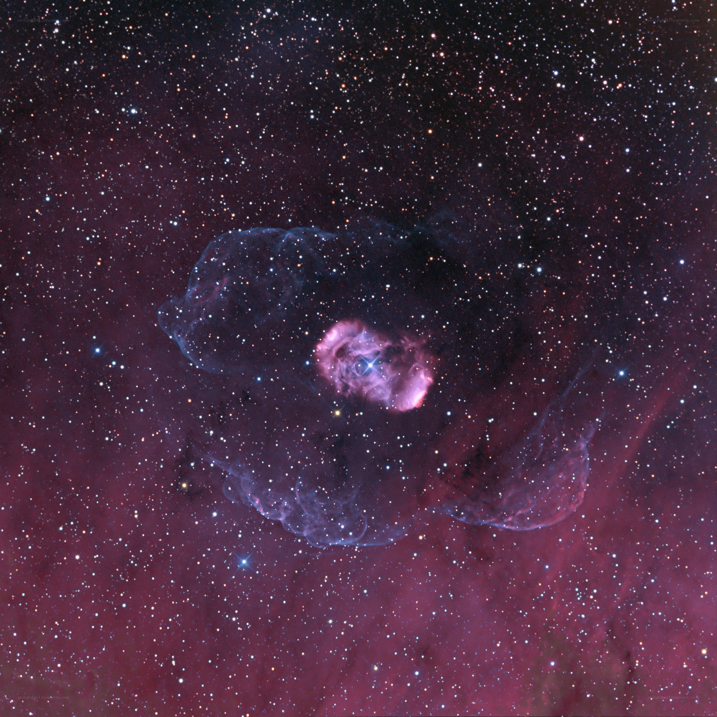Crescent Nebula in space