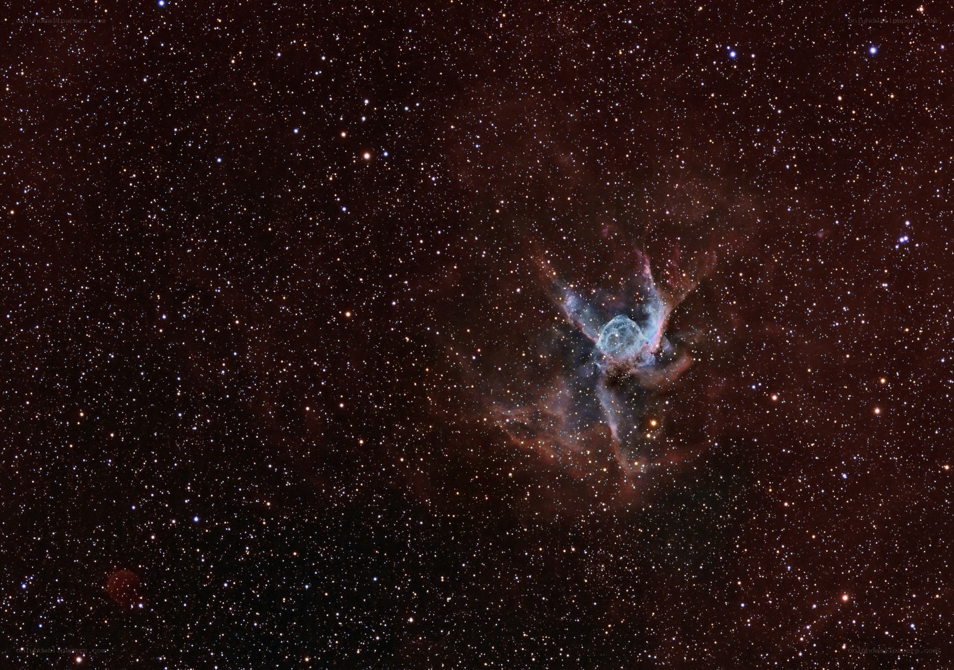 Crescent Nebula in space
