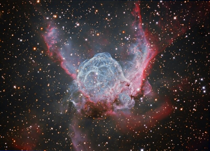 Crescent Nebula in space