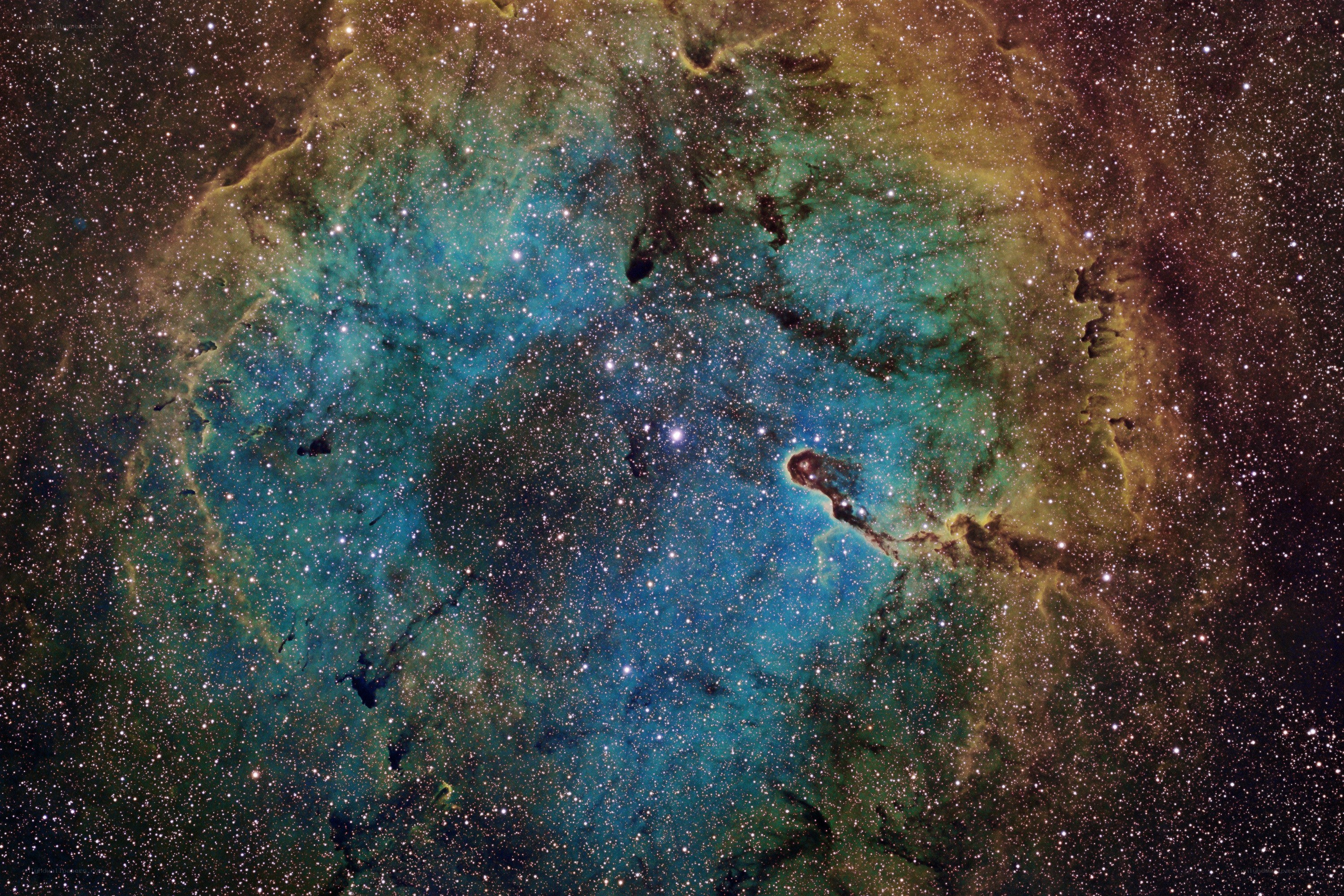 Crescent Nebula in space