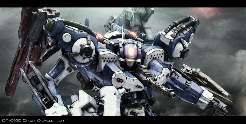 Crest Oracle mech in combat