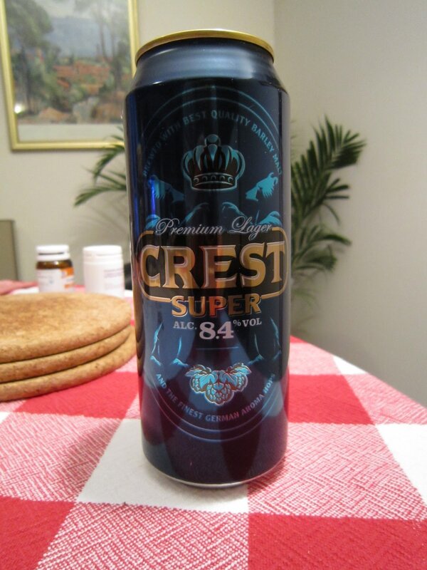 Crest Super beer can