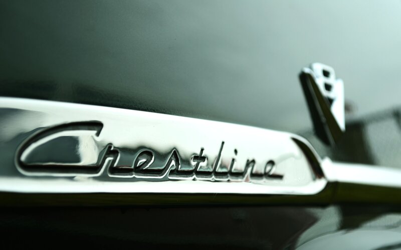 Crestline car emblem close-up