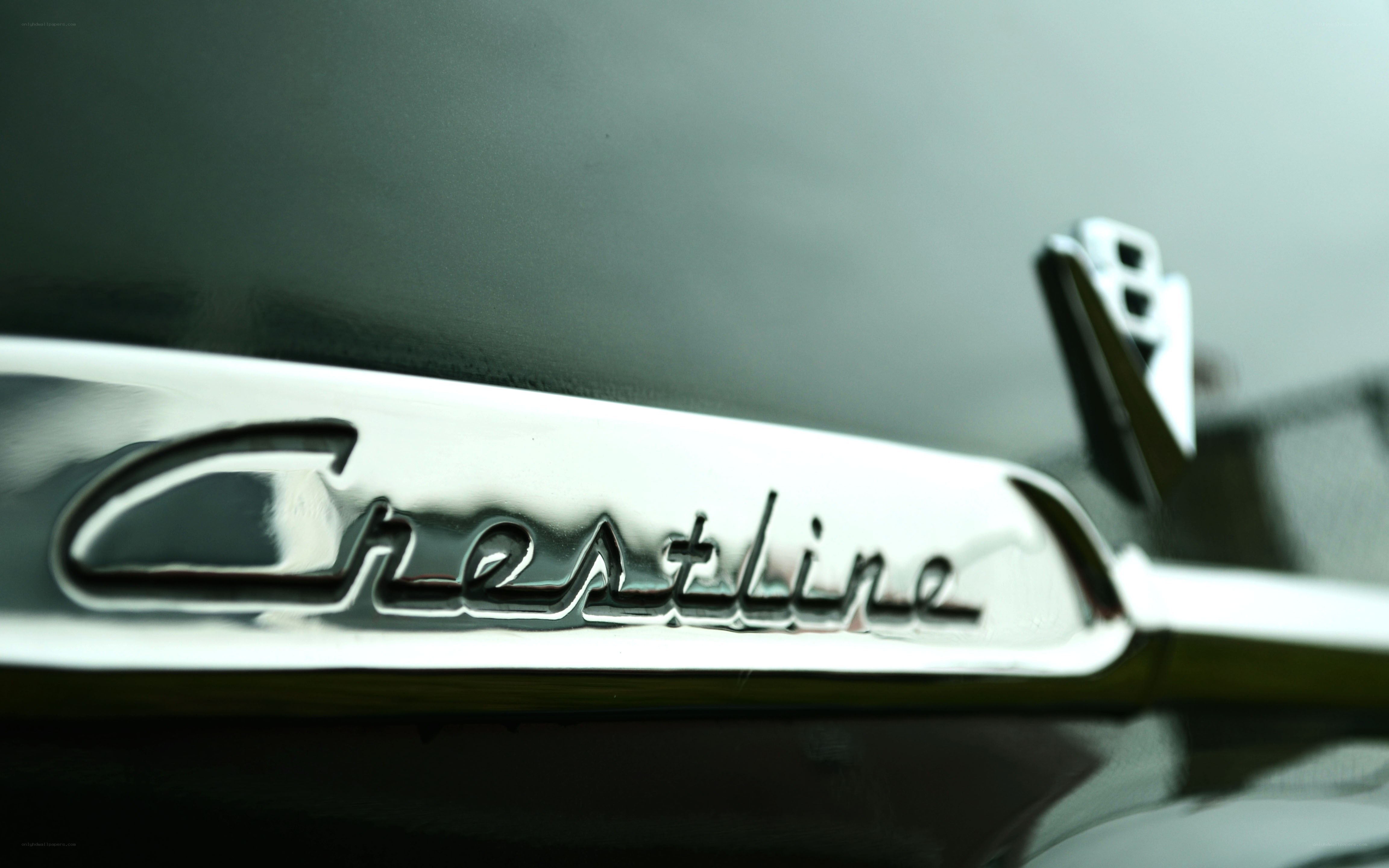 Crestline car emblem close-up