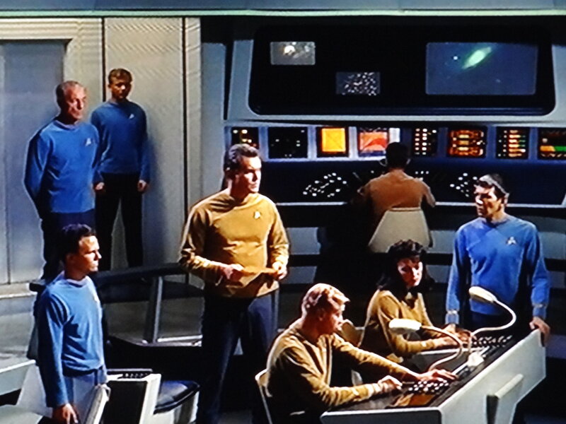 Crew on Starship Bridge