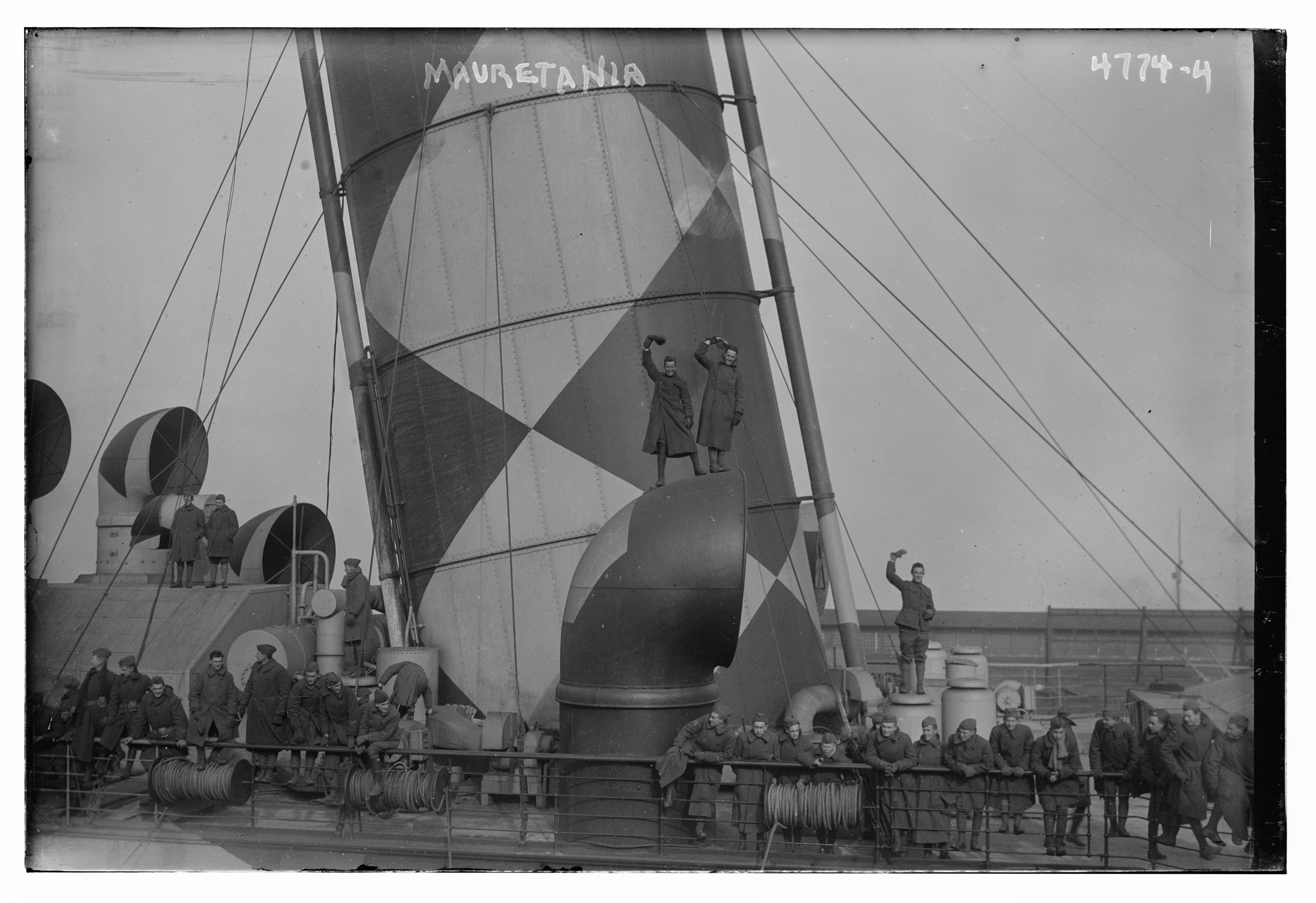Crew on the Mauretania