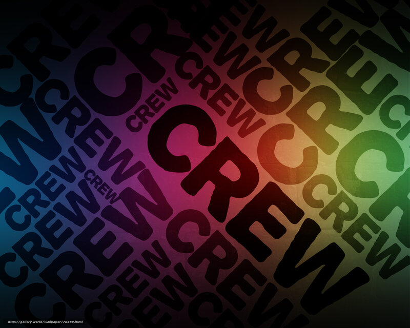 Crew text collage wallpaper