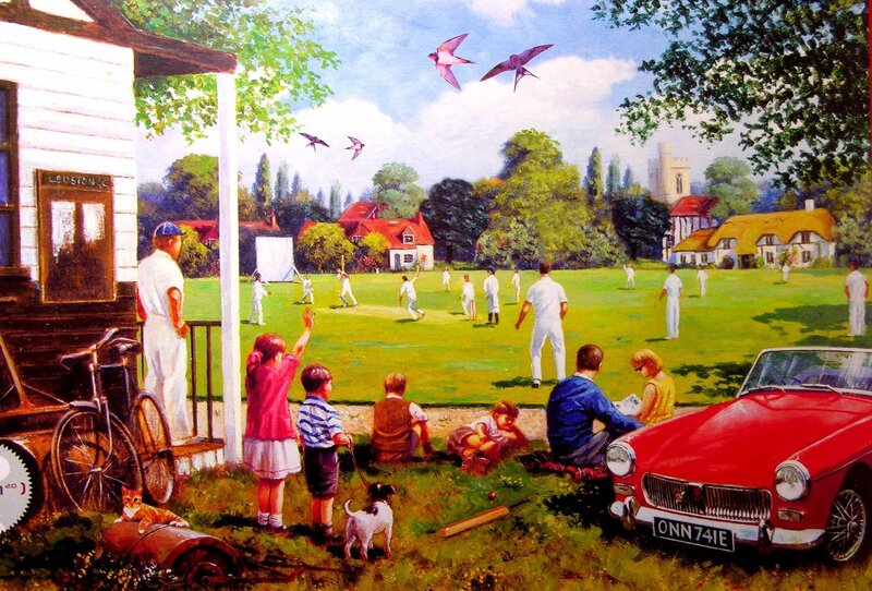Cricket Match in Village