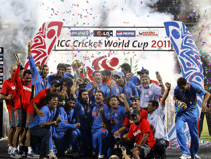 Cricket Team Celebrating