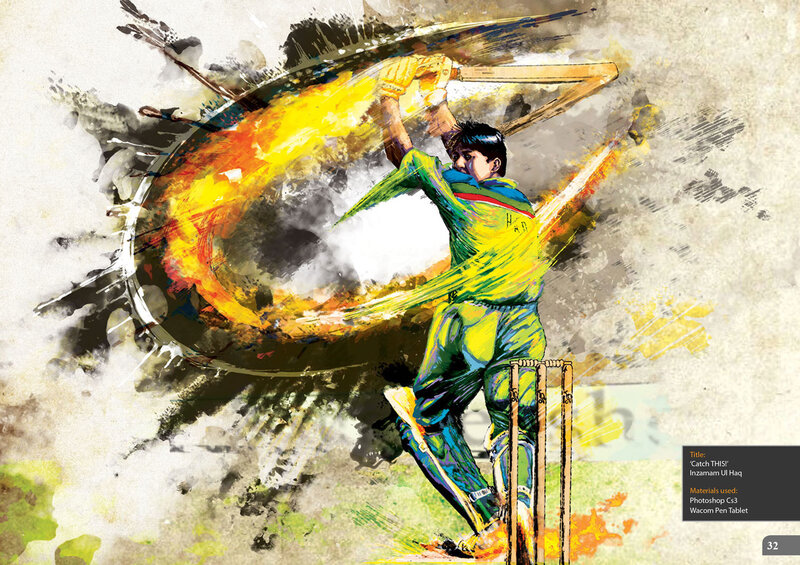 Cricketer Batting — Green, Dynamic