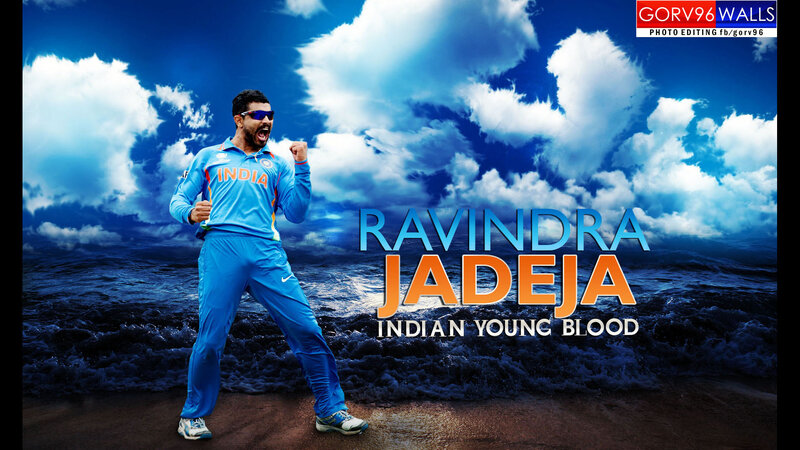 Cricketer Celebrating — Blue