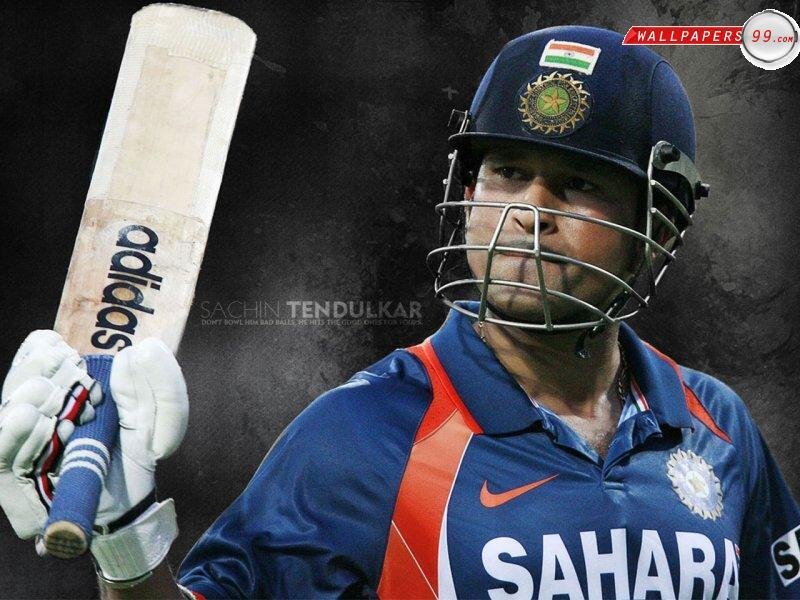 Cricketer Holding Bat