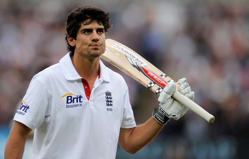 Cricketer Holding Bat — White