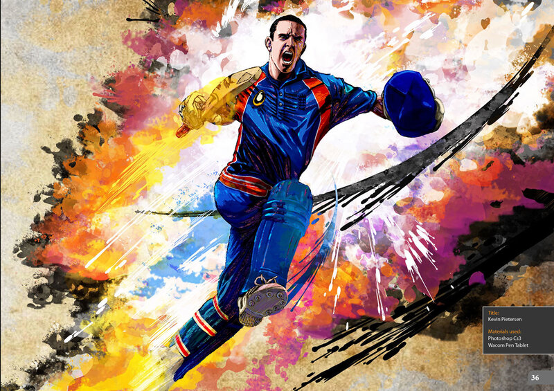 Cricketer in Action