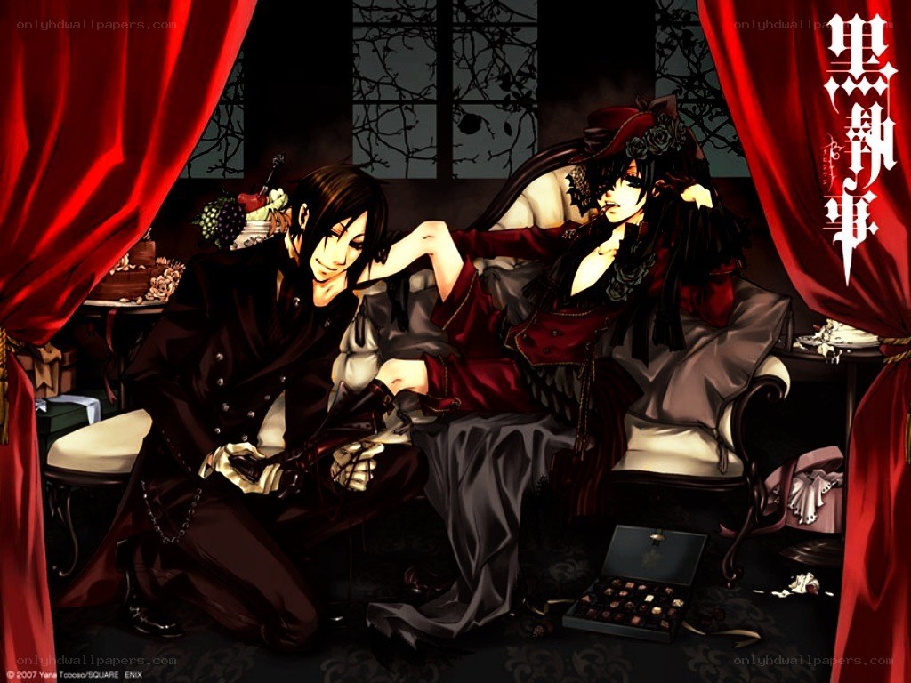 Crimson curtains and chocolate