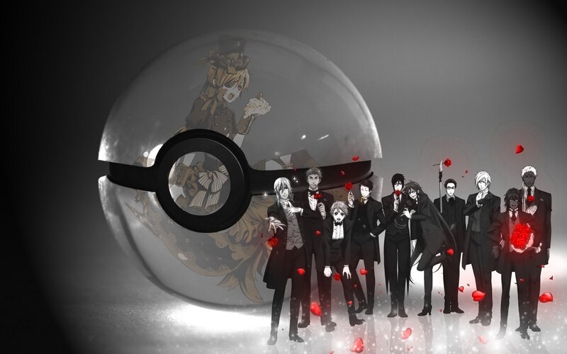 Crimson rose characters in a Poké Ball