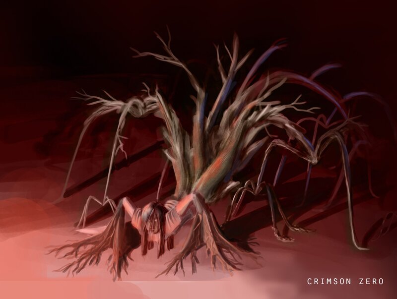 Crimson Zero creature concept