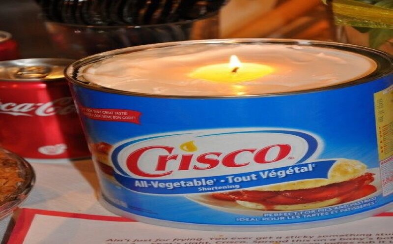 Crisco Can Candle