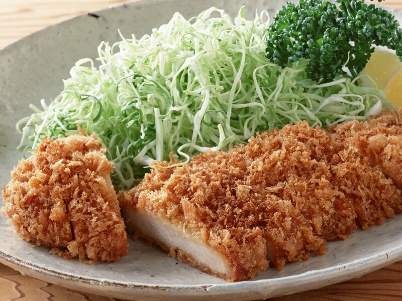 Crispy breaded cutlet with salad