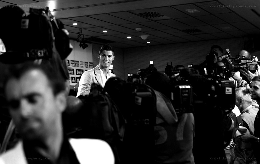 Cristiano Ronaldo at press event
