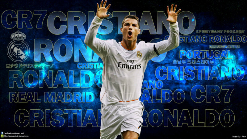 Cristiano Ronaldo Celebrating — Blue