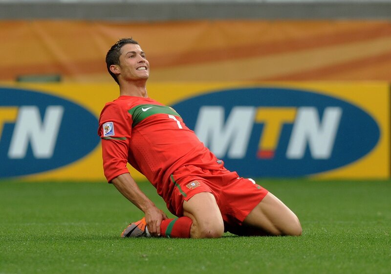 Cristiano Ronaldo celebrating on field