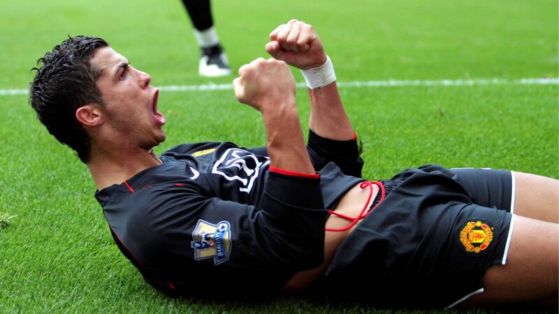 Cristiano Ronaldo celebrating on the field