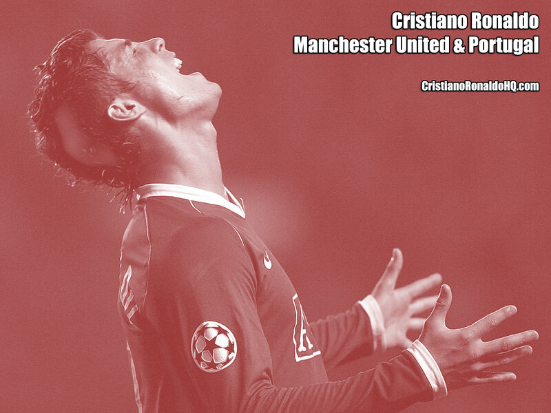Cristiano Ronaldo Celebrating — Red, Dramatic, Photograph