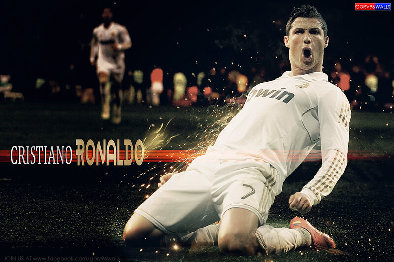 Cristiano Ronaldo Celebrating — White