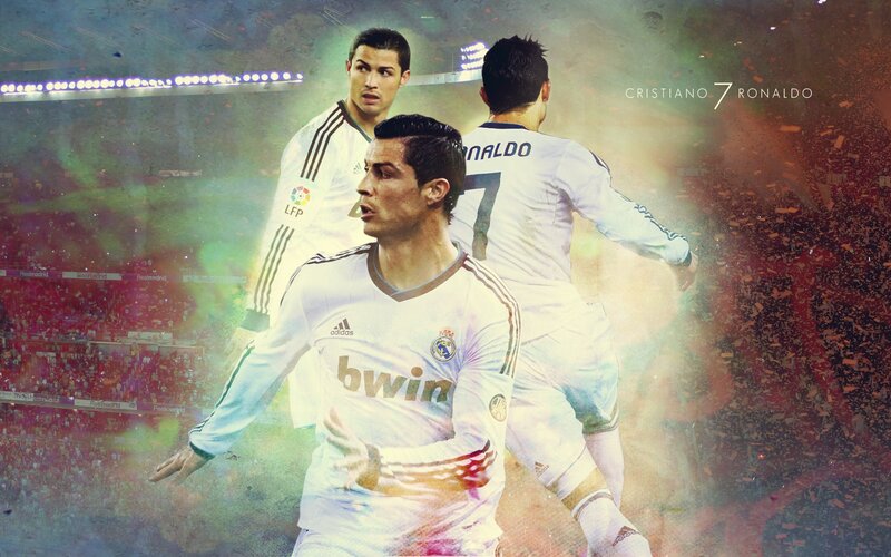 Cristiano Ronaldo football collage