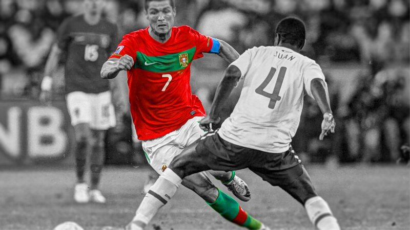 Cristiano Ronaldo in action