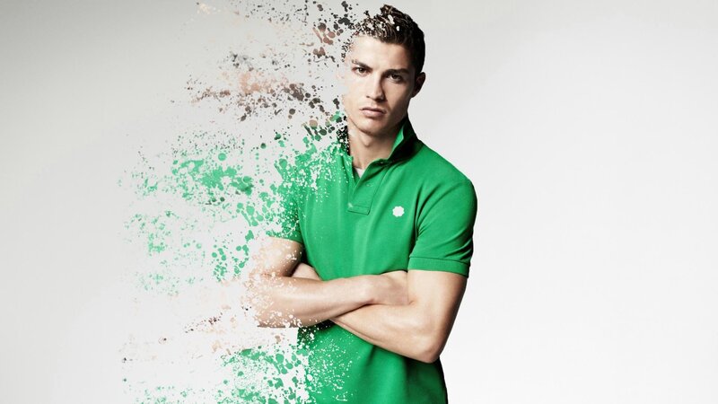 Cristiano Ronaldo in green polo