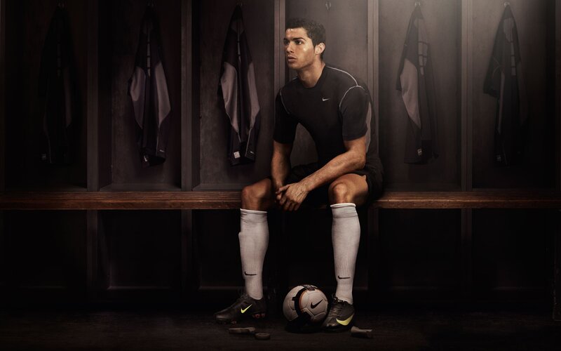 Cristiano Ronaldo in locker room