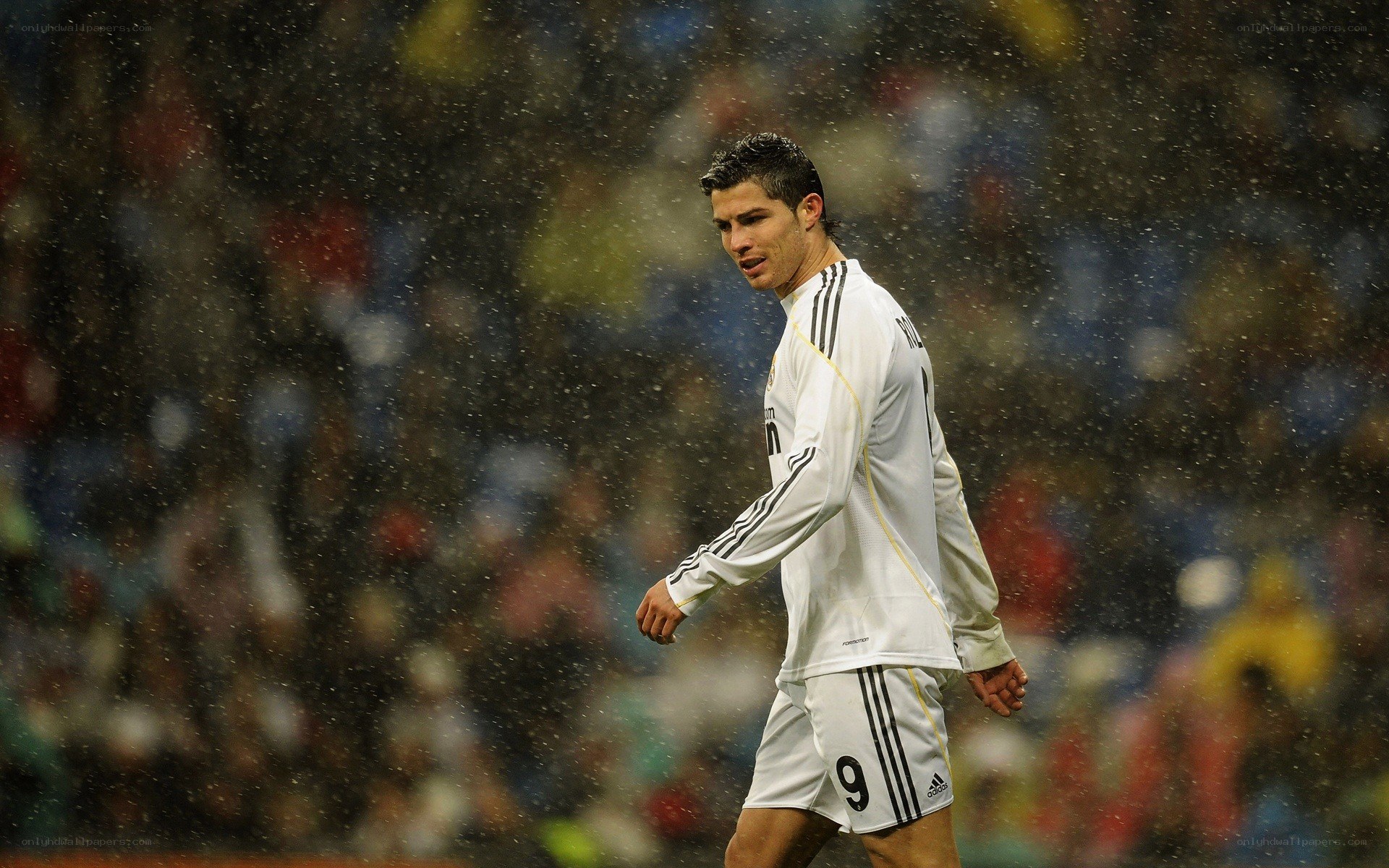 Cristiano Ronaldo in rain