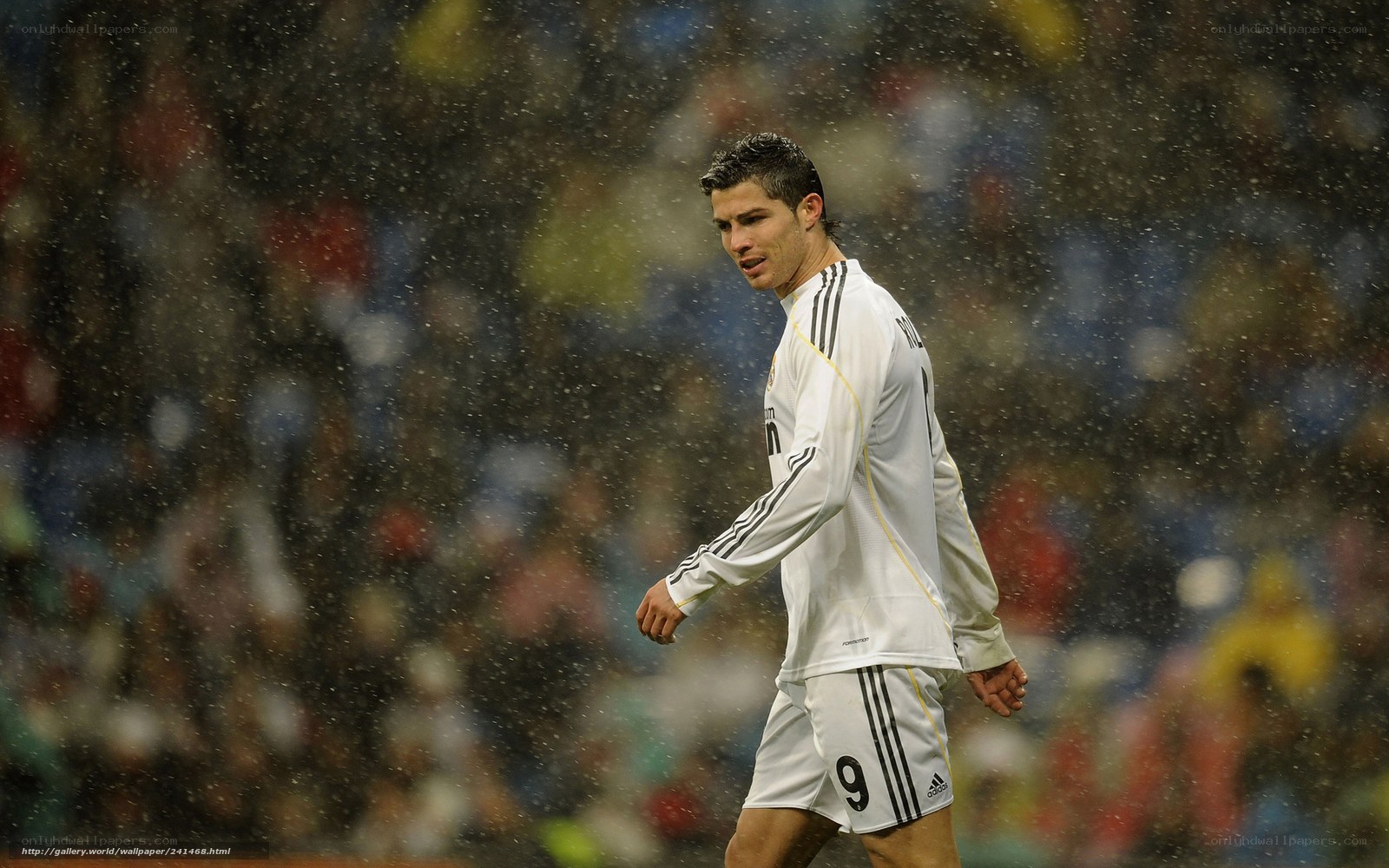 Cristiano Ronaldo in rain
