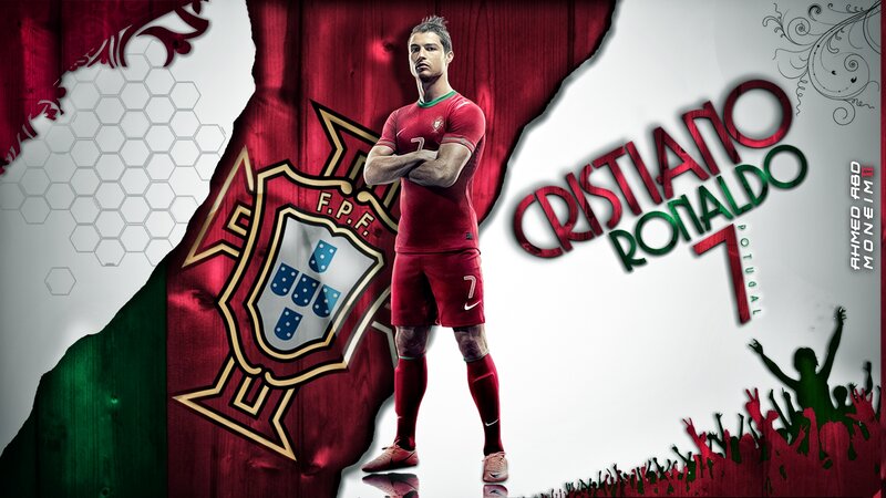 Cristiano Ronaldo in Uniform — Red, Dramatic