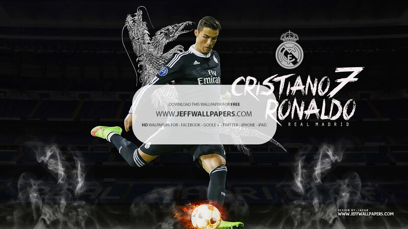 Cristiano Ronaldo Kicking Ball — Black
