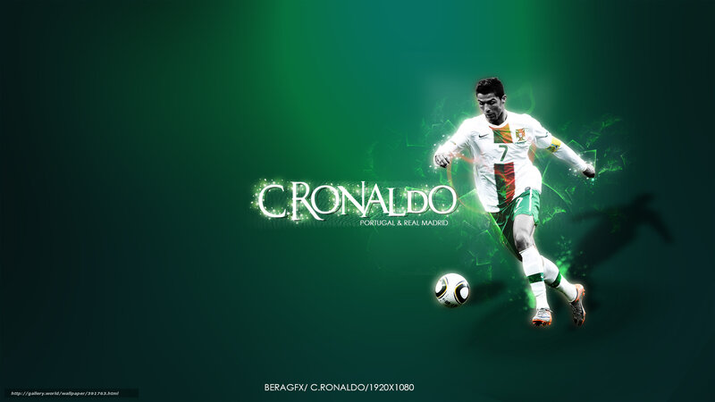 Cristiano Ronaldo Kicking Ball — Green