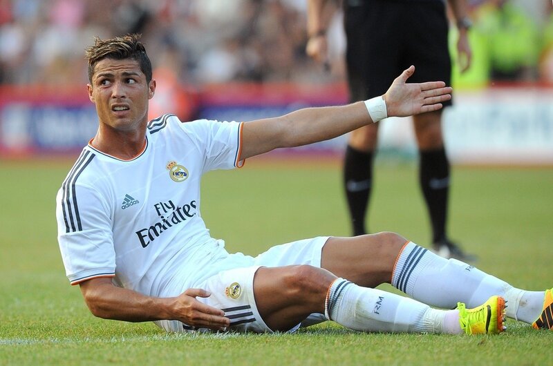 Cristiano Ronaldo on the field