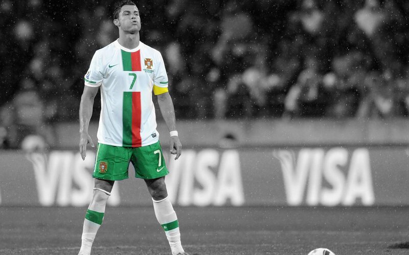 Cristiano Ronaldo on the field
