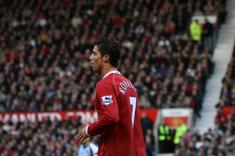 Cristiano Ronaldo on the pitch