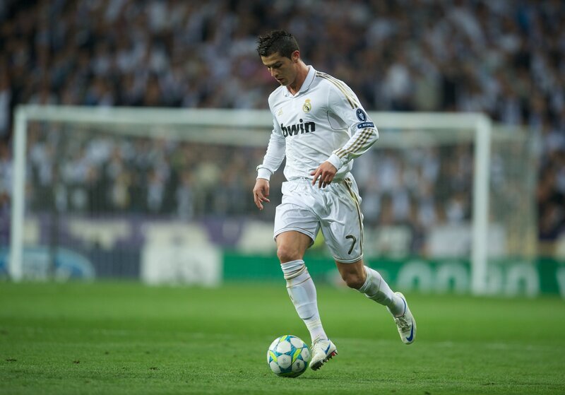 Cristiano Ronaldo playing football