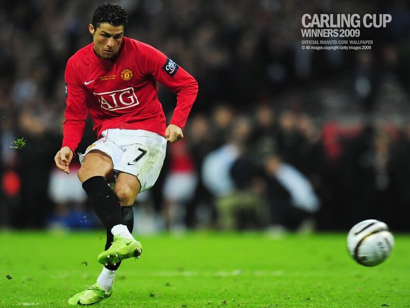 Cristiano Ronaldo playing football