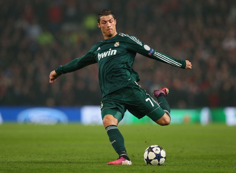 Cristiano Ronaldo playing football