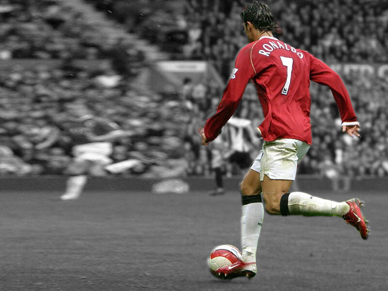 Cristiano Ronaldo playing football
