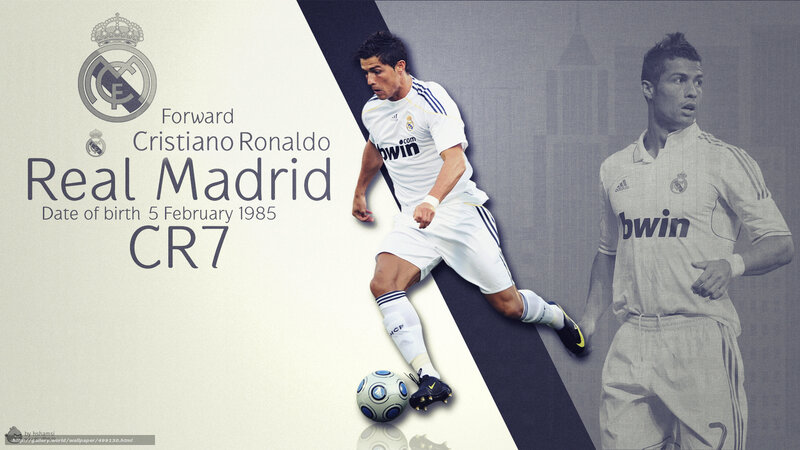 Cristiano Ronaldo Playing Soccer — White, Dynamic